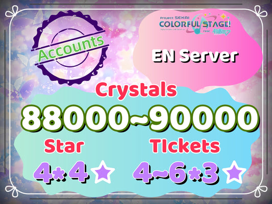 [Accounts] EN Server Hatsune Miku: Colorful Stage feat 88000~90000 Crystal